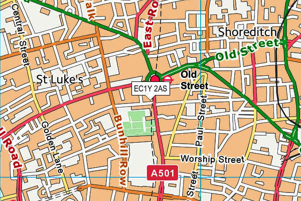 EC1Y 2AS map - OS VectorMap District (Ordnance Survey)