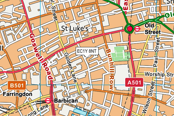 EC1Y 8NT map - OS VectorMap District (Ordnance Survey)