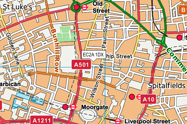 City And Islington College (Closed) map (EC2A 1DX) - OS VectorMap District (Ordnance Survey)