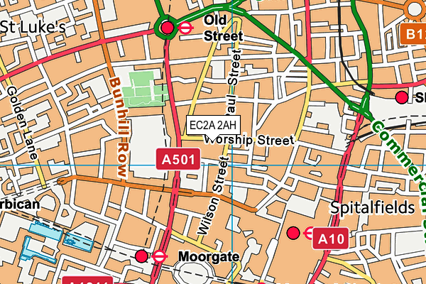 Barrys Bootcamp (London East) map (EC2A 2AH) - OS VectorMap District (Ordnance Survey)