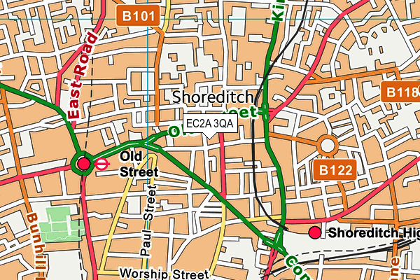 EC2A 3QA map - OS VectorMap District (Ordnance Survey)