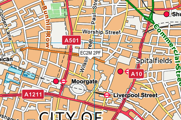 Slim Jim's Health Club (Closed) map (EC2M 2PF) - OS VectorMap District (Ordnance Survey)