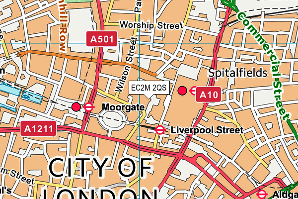 Fitness First (London Broadgate) (Closed) map (EC2M 2QS) - OS VectorMap District (Ordnance Survey)
