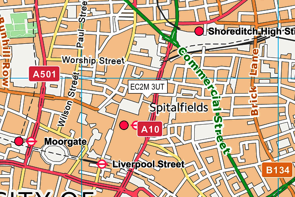 EC2M 3UT map - OS VectorMap District (Ordnance Survey)