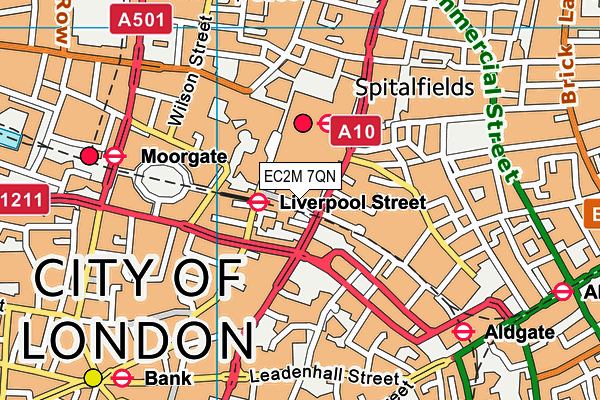 EC2M 7QN map - OS VectorMap District (Ordnance Survey)