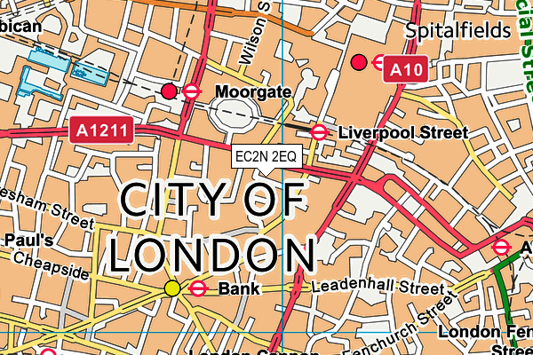 EC2N 2EQ map - OS VectorMap District (Ordnance Survey)