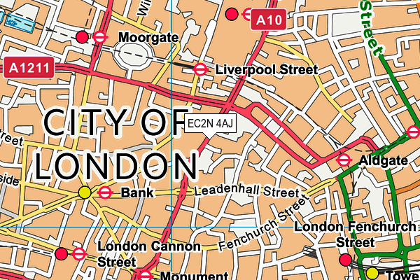 Fitness First (London Bishopsgate) map (EC2N 4AJ) - OS VectorMap District (Ordnance Survey)