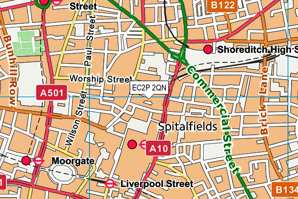 EC2P 2QN map - OS VectorMap District (Ordnance Survey)