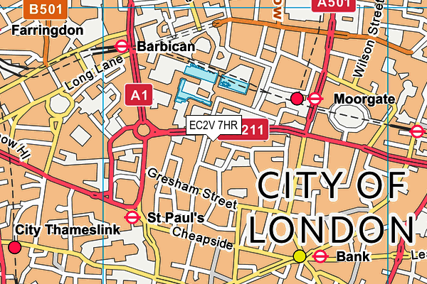 Map of LONDON WALL OUTSOURCING FREEHOLDS LIMITED at district scale