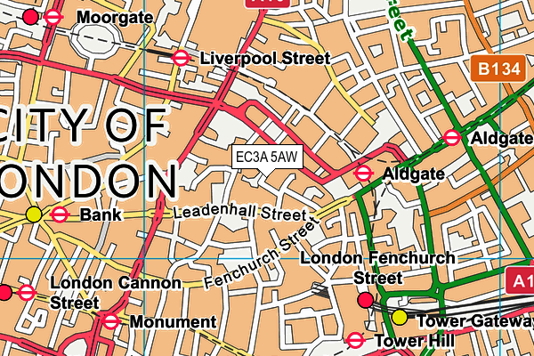 EC3A 5AW map - OS VectorMap District (Ordnance Survey)