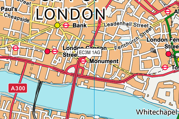 EC3M 1AG map - OS VectorMap District (Ordnance Survey)