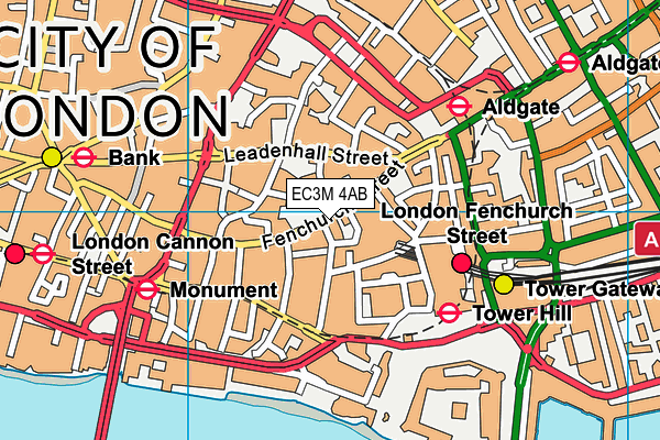 EC3M 4AB map - OS VectorMap District (Ordnance Survey)