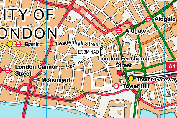 EC3M 4AD map - OS VectorMap District (Ordnance Survey)