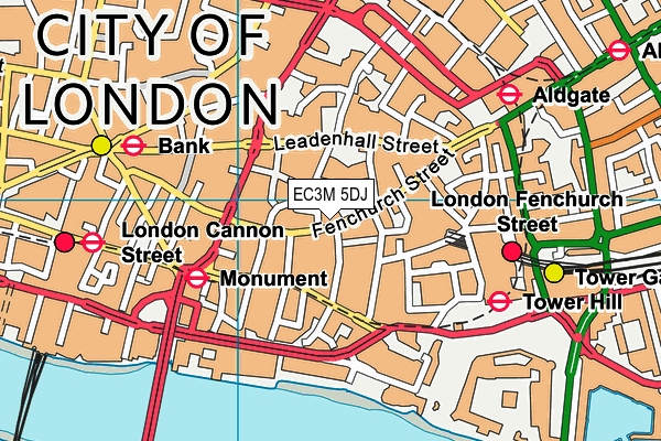 EC3M 5DJ map - OS VectorMap District (Ordnance Survey)