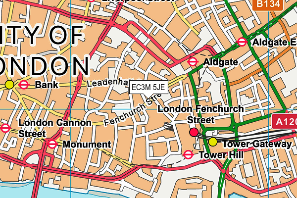 Fitness First (London Fenchurch Street) map (EC3M 5JE) - OS VectorMap District (Ordnance Survey)