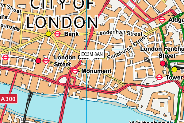 EC3M 8AN map - OS VectorMap District (Ordnance Survey)