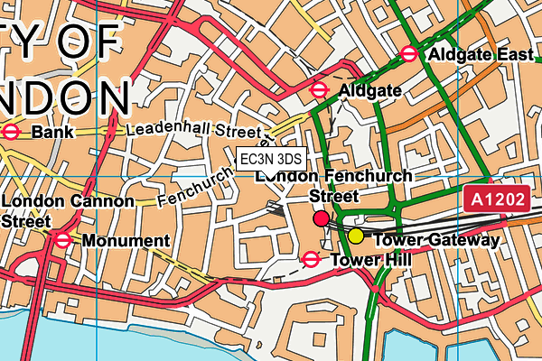 EC3N 3DS map - OS VectorMap District (Ordnance Survey)