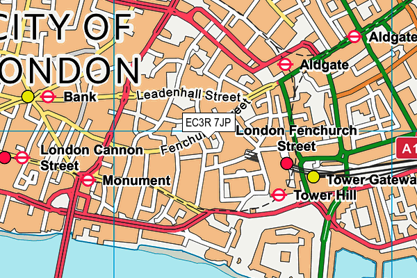 EC3R 7JP map - OS VectorMap District (Ordnance Survey)