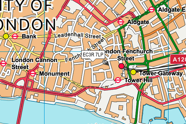 EC3R 7LP map - OS VectorMap District (Ordnance Survey)