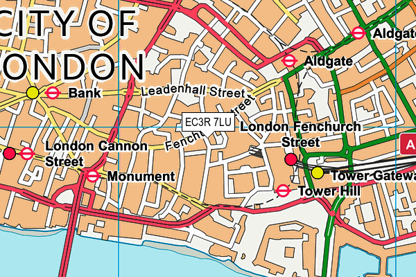 EC3R 7LU map - OS VectorMap District (Ordnance Survey)