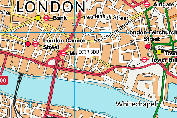 EC3R 8DU map - OS VectorMap District (Ordnance Survey)