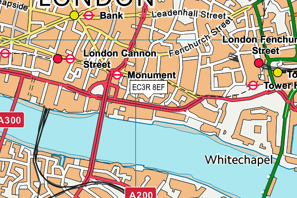 EC3R 8EF map - OS VectorMap District (Ordnance Survey)