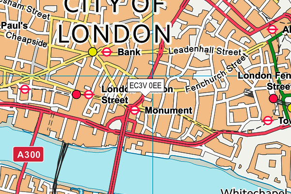 Fitness First (Gracechurch Street - Bank) (Closed) map (EC3V 0EE) - OS VectorMap District (Ordnance Survey)