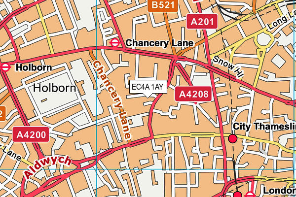 EC4A 1AY map - OS VectorMap District (Ordnance Survey)