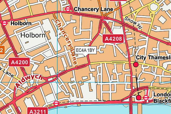 EC4A 1BY map - OS VectorMap District (Ordnance Survey)