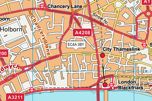 EC4A 3BY map - OS VectorMap District (Ordnance Survey)