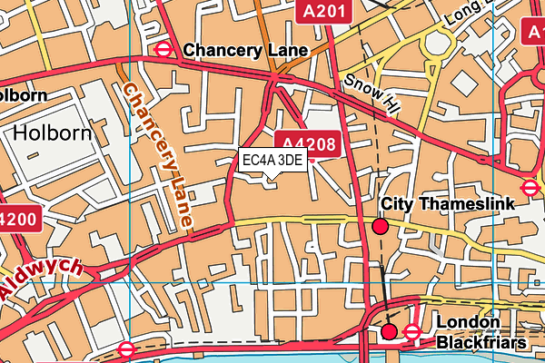 EC4A 3DE map - OS VectorMap District (Ordnance Survey)