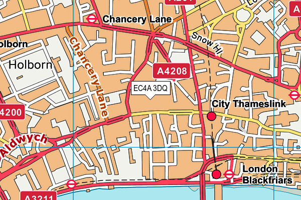 EC4A 3DQ map - OS VectorMap District (Ordnance Survey)