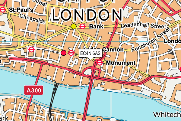 EC4N 6AS map - OS VectorMap District (Ordnance Survey)