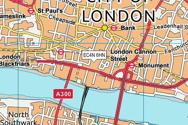 EC4N 6HN map - OS VectorMap District (Ordnance Survey)