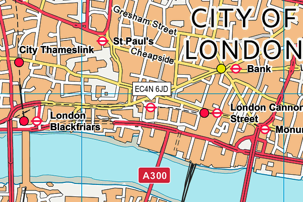 EC4N 6JD map - OS VectorMap District (Ordnance Survey)