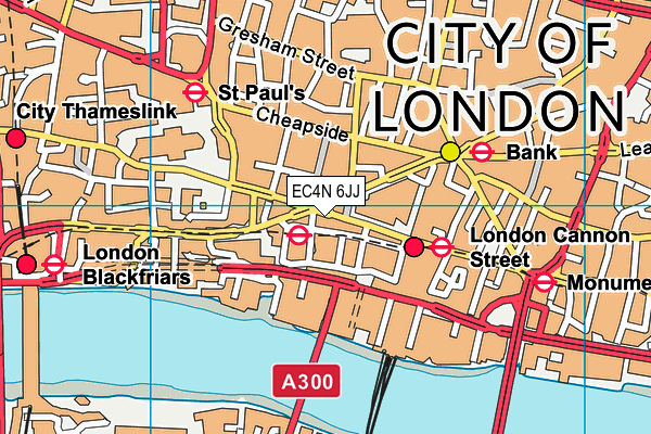 EC4N 6JJ map - OS VectorMap District (Ordnance Survey)