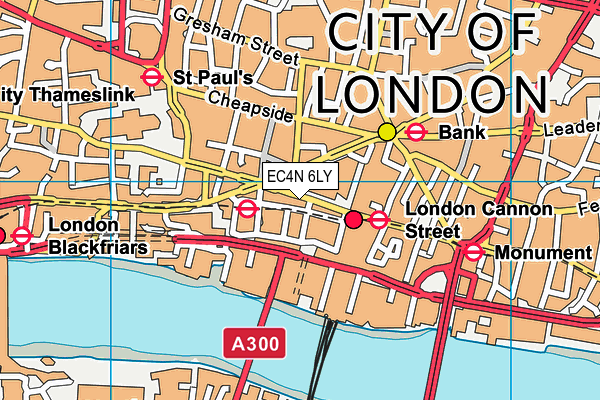 EC4N 6LY map - OS VectorMap District (Ordnance Survey)