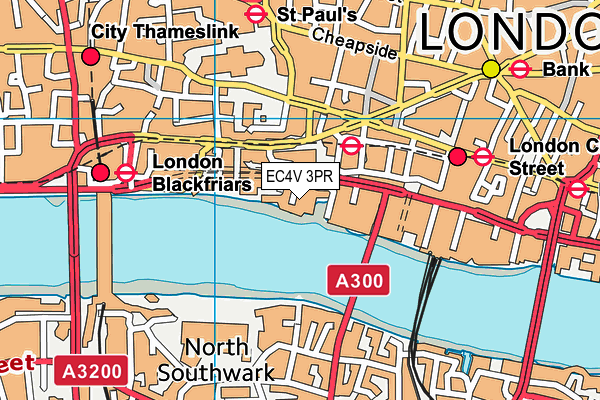 EC4V 3PR map - OS VectorMap District (Ordnance Survey)