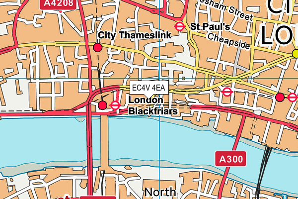 EC4V 4EA map - OS VectorMap District (Ordnance Survey)