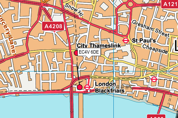 Anytime Fitness (London St Pauls) map (EC4V 6DE) - OS VectorMap District (Ordnance Survey)