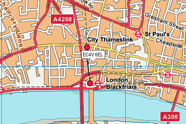 EC4V 6EL map - OS VectorMap District (Ordnance Survey)