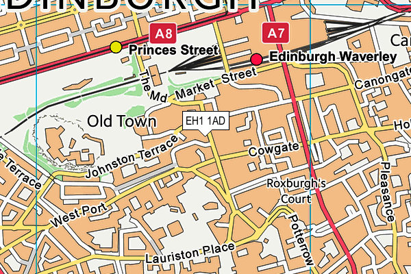 EH1 1AD map - OS VectorMap District (Ordnance Survey)