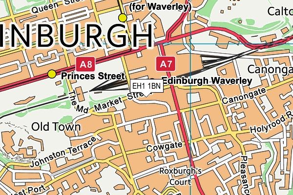 EH1 1BN map - OS VectorMap District (Ordnance Survey)