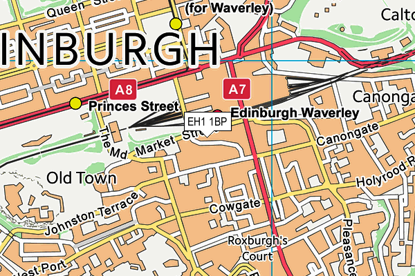 EH1 1BP map - OS VectorMap District (Ordnance Survey)