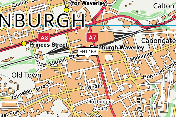 EH1 1BS map - OS VectorMap District (Ordnance Survey)