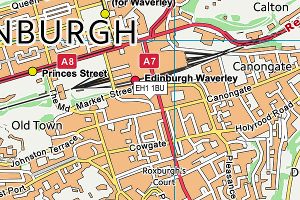 EH1 1BU map - OS VectorMap District (Ordnance Survey)