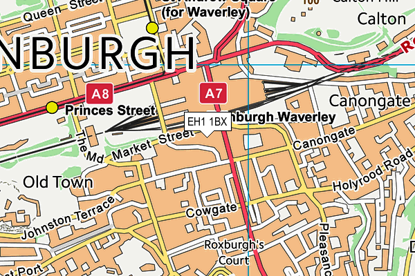 EH1 1BX map - OS VectorMap District (Ordnance Survey)