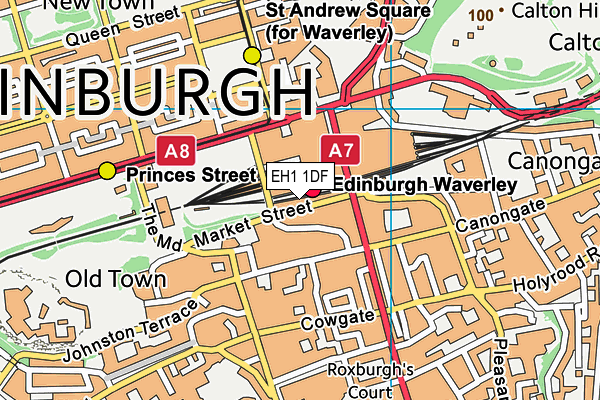 EH1 1DF map - OS VectorMap District (Ordnance Survey)