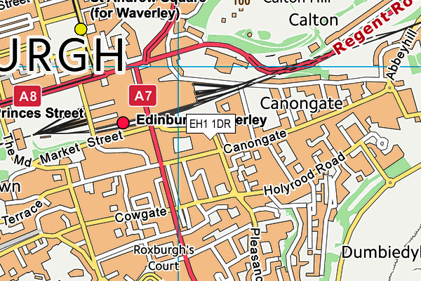 EH1 1DR map - OS VectorMap District (Ordnance Survey)