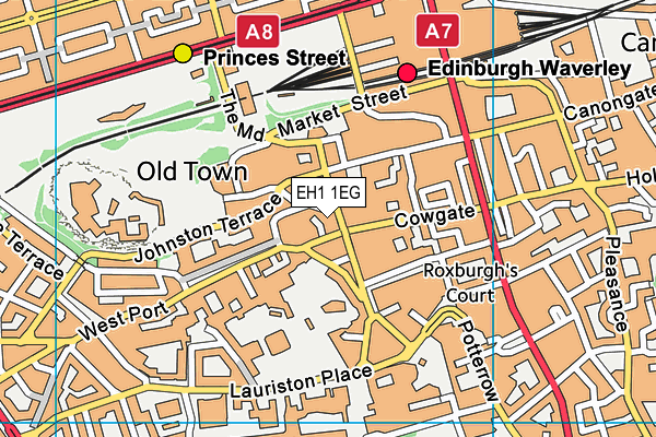 EH1 1EG map - OS VectorMap District (Ordnance Survey)